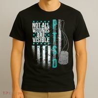 PTSD Veteran Not All Wounds Are Visible  T-Shirt thumb 3