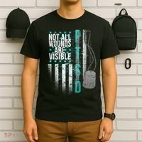 PTSD Veteran Not All Wounds Are Visible  T-Shirt thumb 6