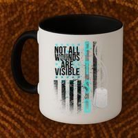 PTSD Veteran Not All Wounds Are Visible  Coffee Mug thumb 2