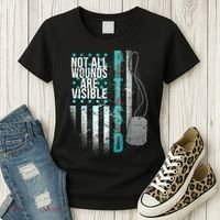 PTSD Veteran Not All Wounds Are Visible  Women's T-Shirt thumb 3