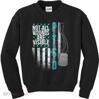 PTSD Veteran Not All Wounds Are Visible  Kids Sweatshirt thumb 0