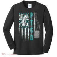 PTSD Veteran Not All Wounds Are Visible  Kids Long Sleeve Shirt thumb 0