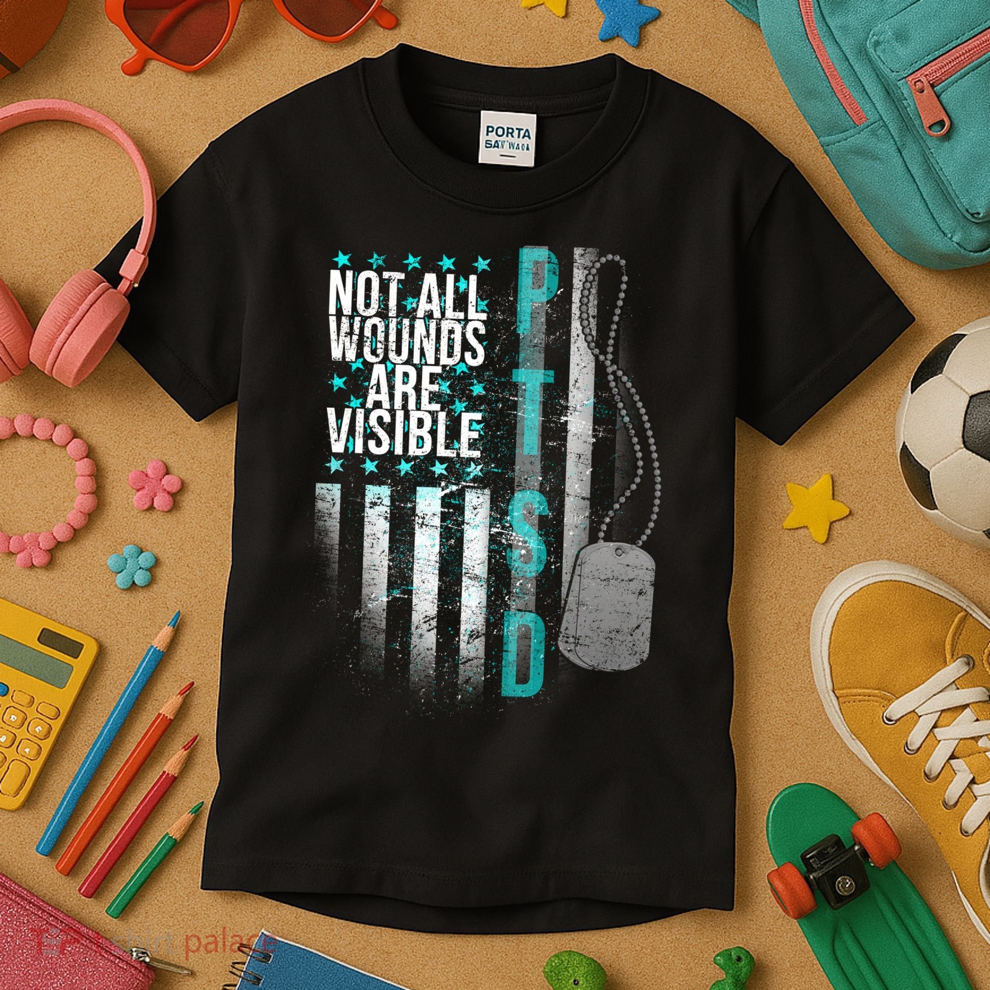 PTSD Veteran Not All Wounds Are Visible  Kids T-Shirt