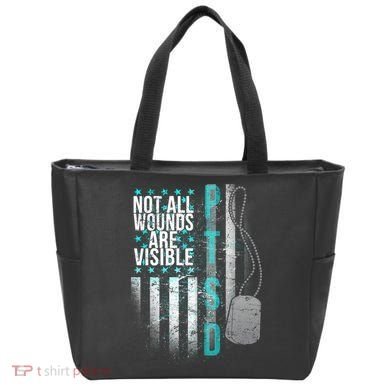 PTSD Veteran Not All Wounds Are Visible  Tote Bag