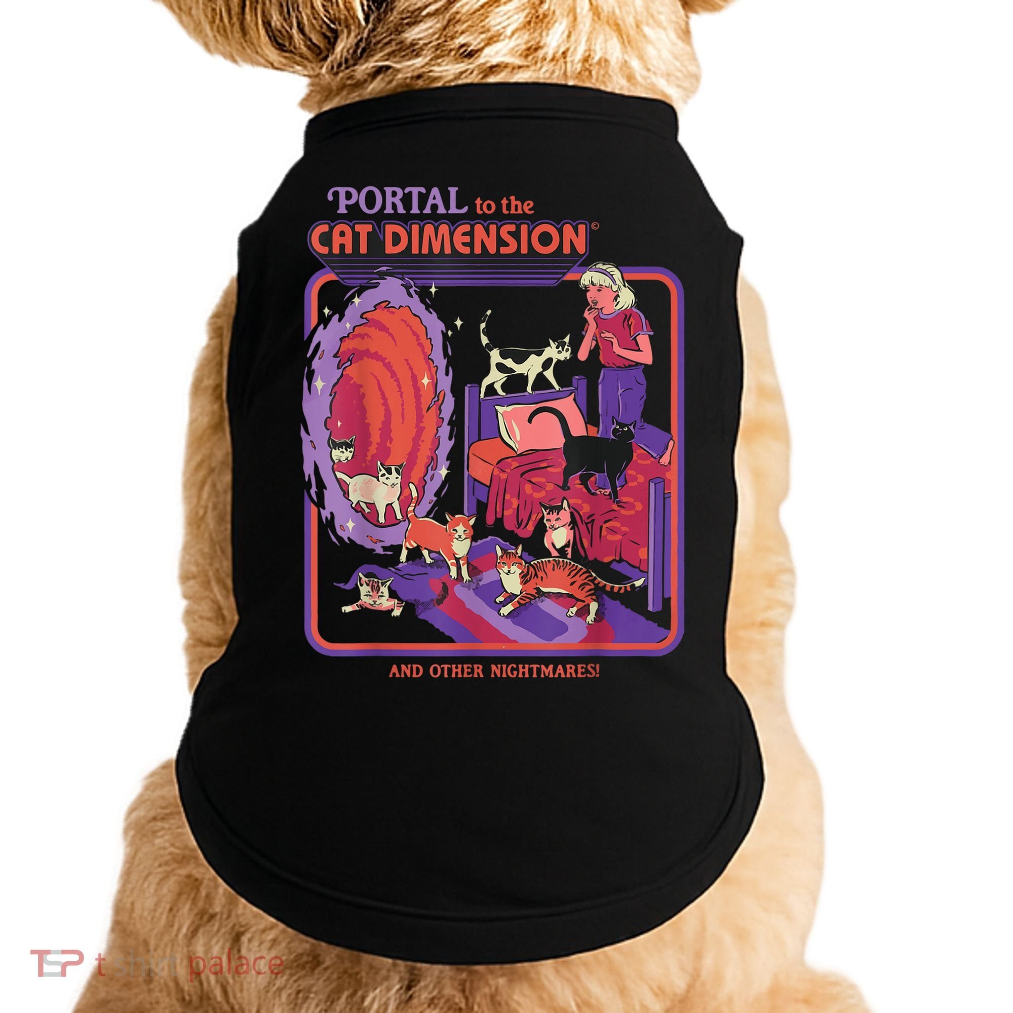 Portal To The Cat Dimension Halloween Doggie Tank