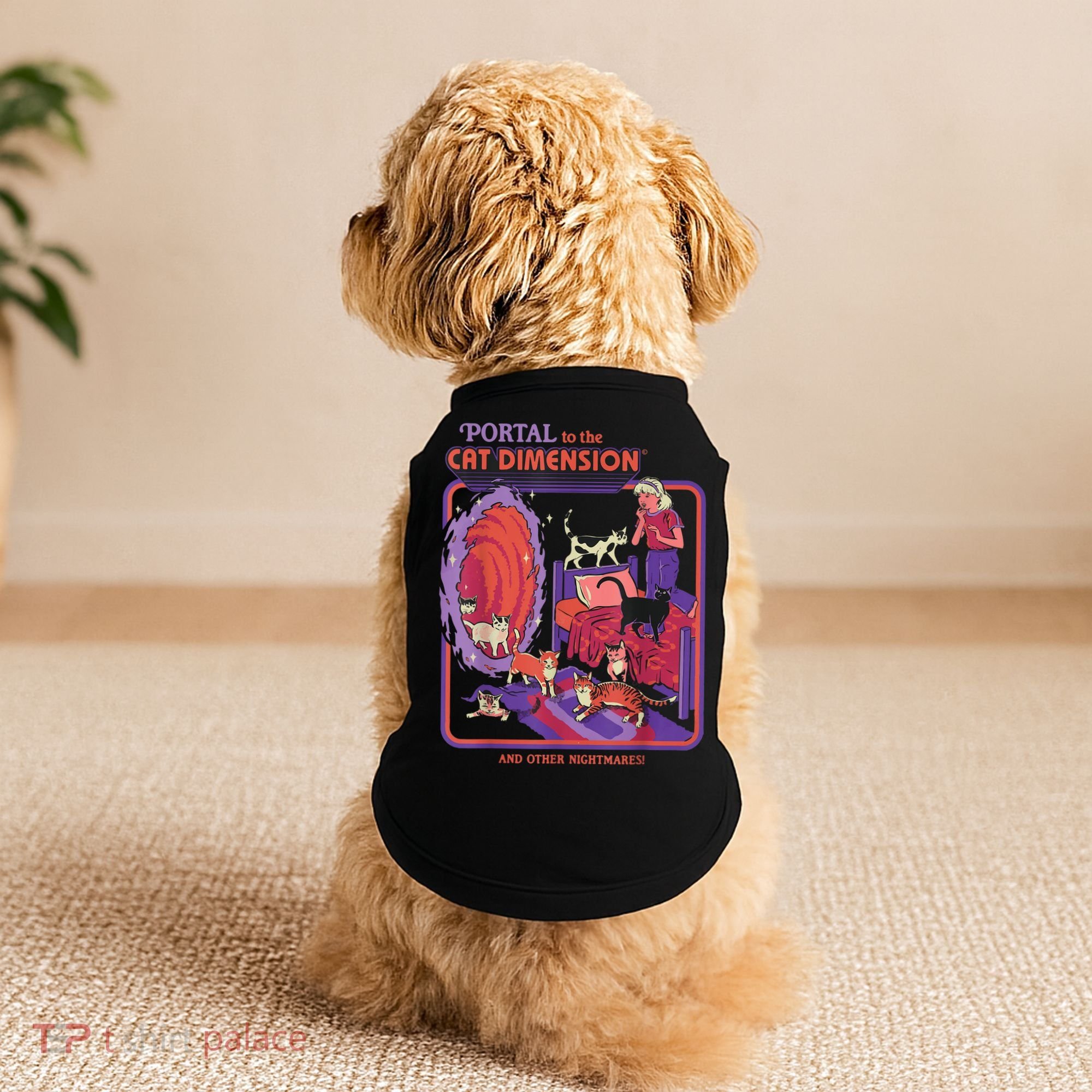 Portal To The Cat Dimension Halloween Doggie Tank