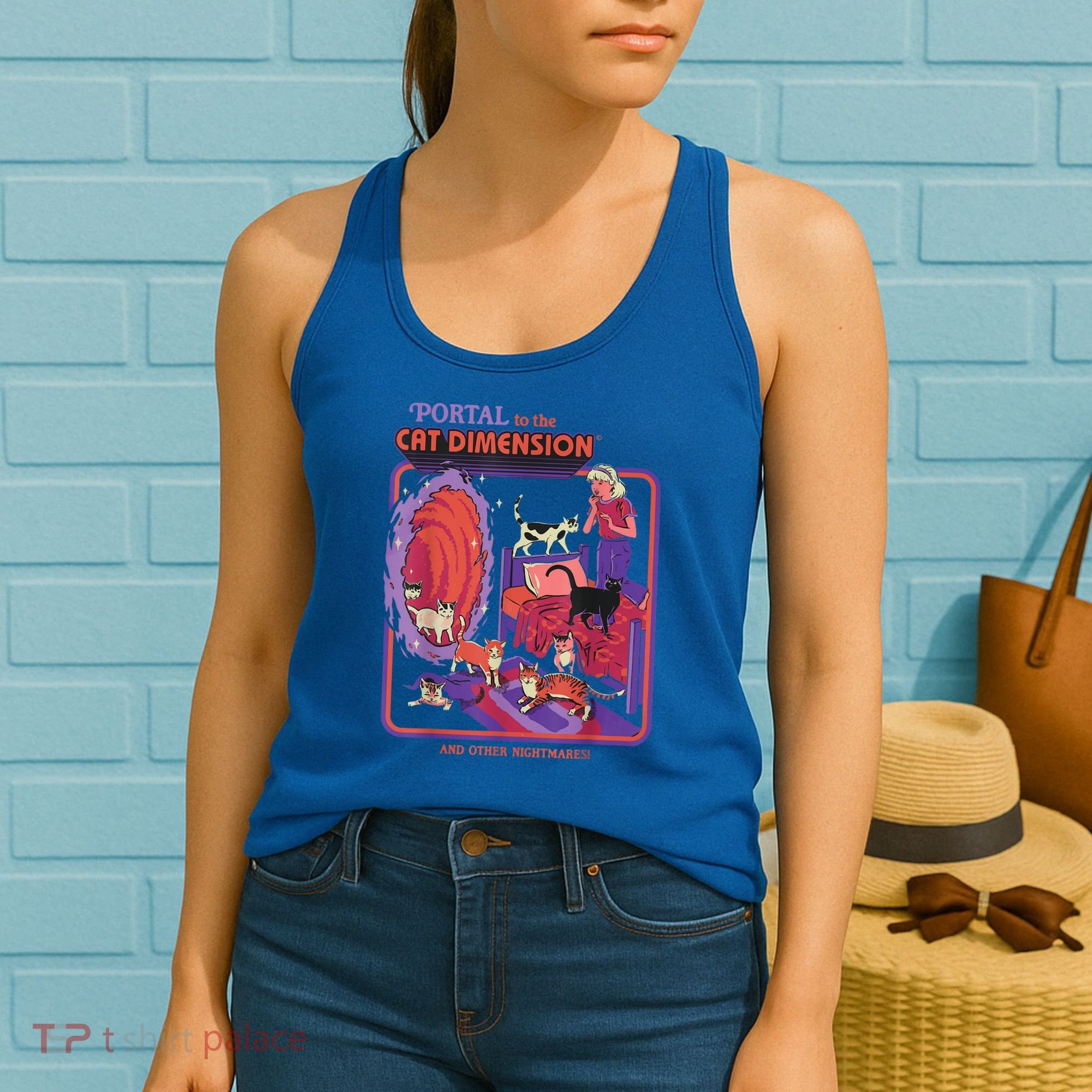 Portal To The Cat Dimension Halloween Women's Tank Top