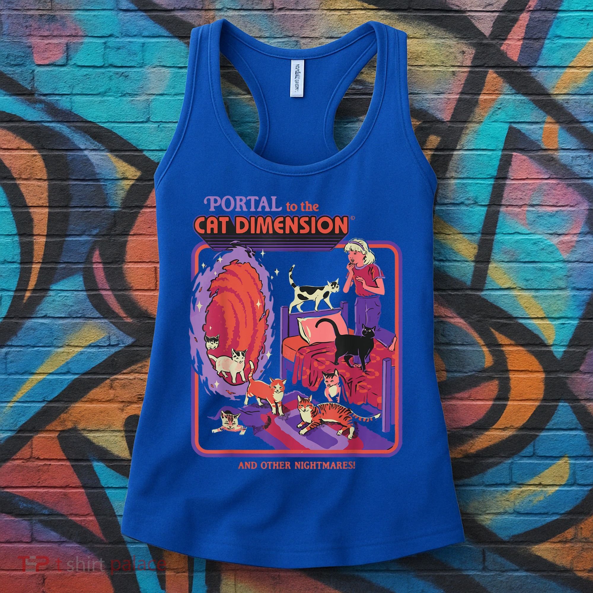 Portal To The Cat Dimension Halloween Women's Tank Top