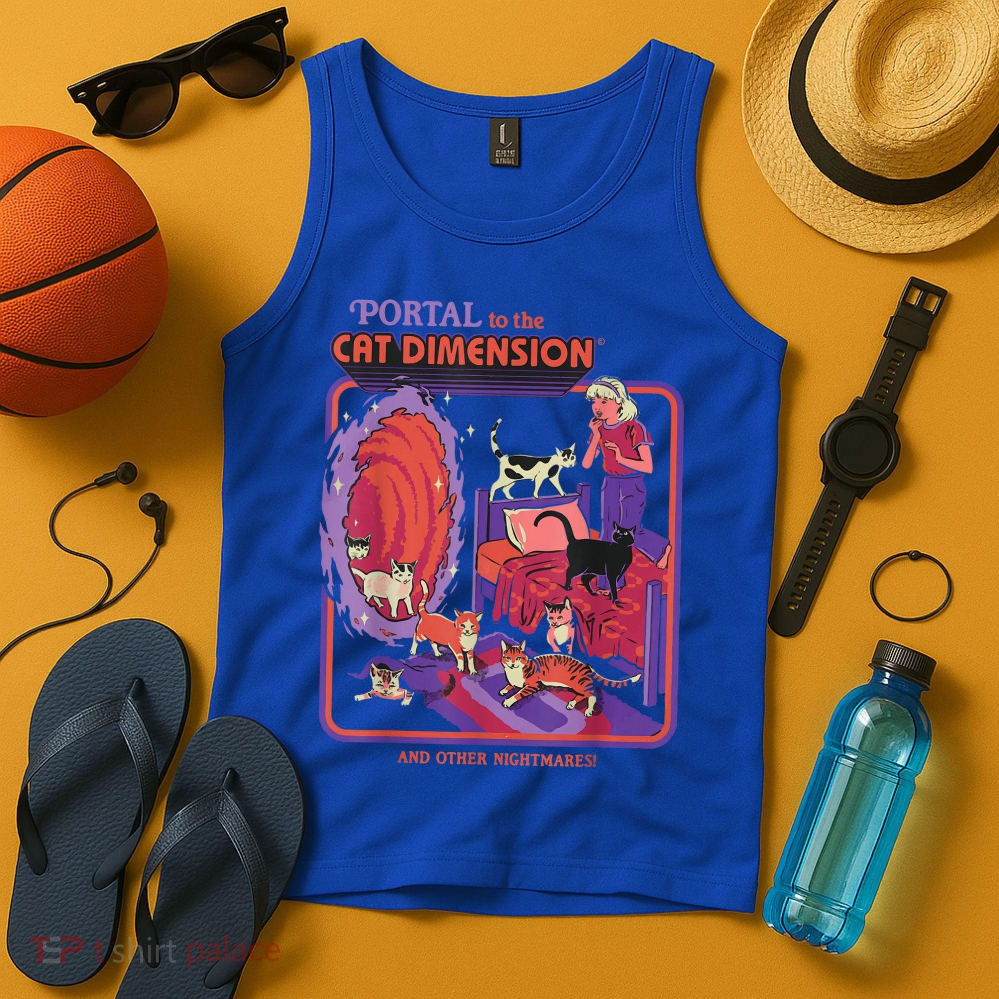 Portal To The Cat Dimension Halloween Tank Top
