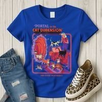 Portal To The Cat Dimension Halloween Women's T-Shirt thumb 3