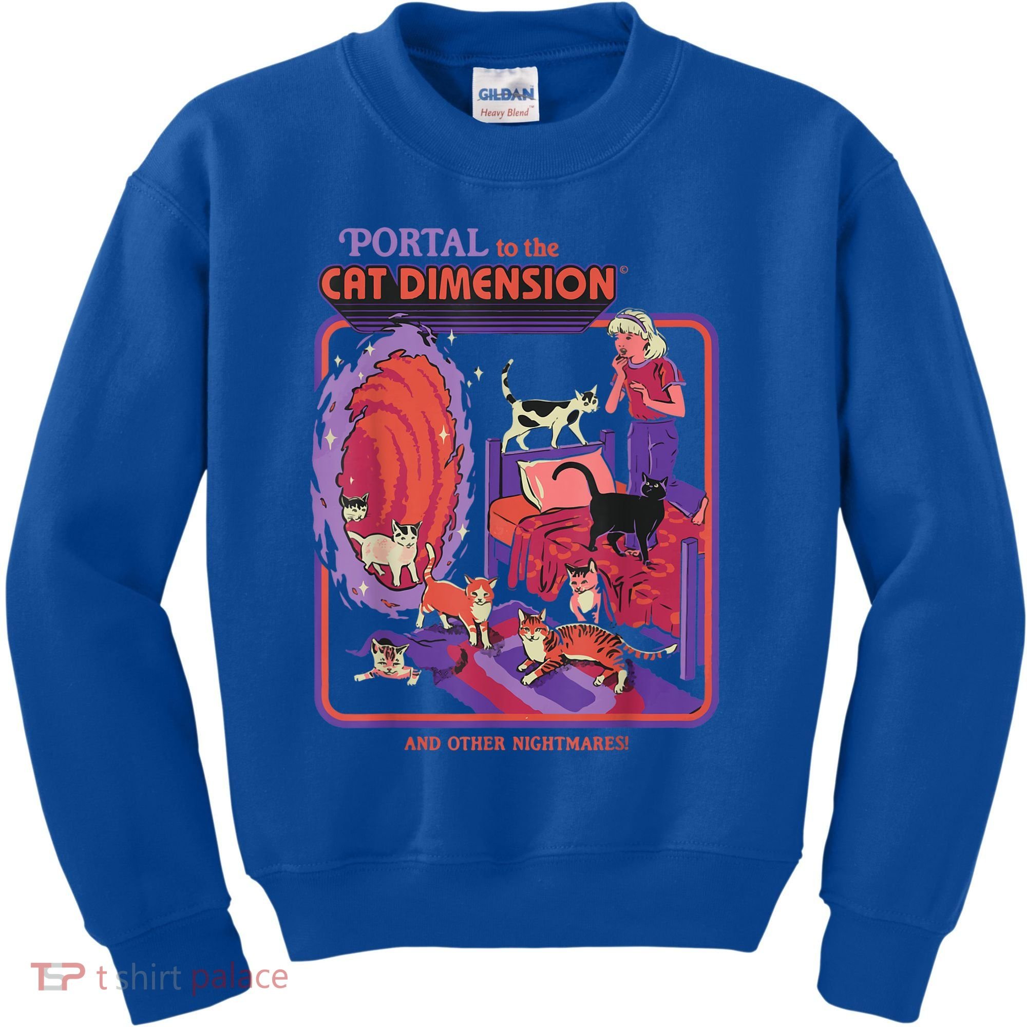 Portal To The Cat Dimension Halloween Kids Sweatshirt