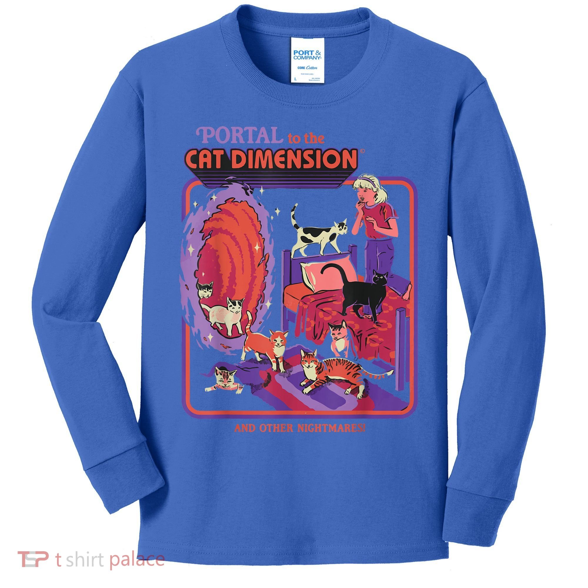 Portal To The Cat Dimension Halloween Kids Long Sleeve Shirt