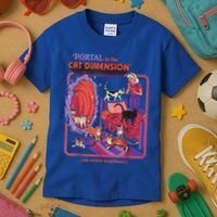 Portal To The Cat Dimension Halloween Kids T-Shirt thumb 3