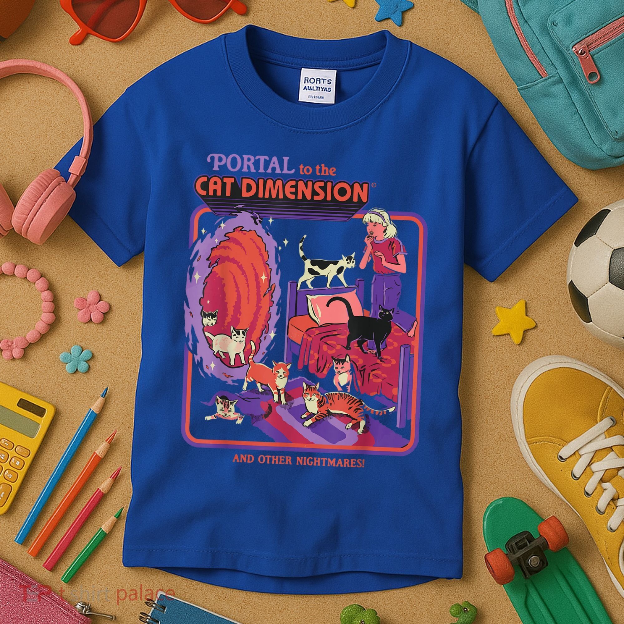 Portal To The Cat Dimension Halloween Kids T-Shirt