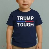 Patriotic Trump Tough Usa Toddler T-Shirt thumb 2