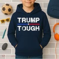 Patriotic Trump Tough Usa Kids Hoodie thumb 2