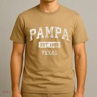 Pampa Texas Tx Vintage Established T-Shirt thumb 3
