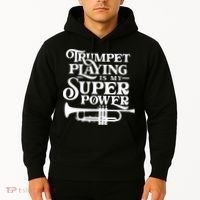 Playing The Trumpet Is My Superpower Trumpeter Player Hoodie thumb 2