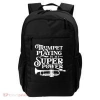 Playing The Trumpet Is My Superpower Trumpeter Player Backpack thumb 0