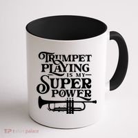 Playing The Trumpet Is My Superpower Trumpeter Player Coffee Mug thumb 1