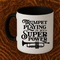 Playing The Trumpet Is My Superpower Trumpeter Player Coffee Mug thumb 2