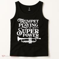 Playing The Trumpet Is My Superpower Trumpeter Player Tank Top thumb 2