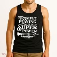 Playing The Trumpet Is My Superpower Trumpeter Player Tank Top thumb 3