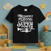 Playing The Trumpet Is My Superpower Trumpeter Player Toddler T-Shirt thumb 3