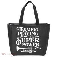 Playing The Trumpet Is My Superpower Trumpeter Player Tote Bag thumb 0