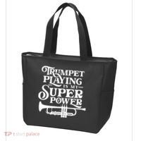 Playing The Trumpet Is My Superpower Trumpeter Player Tote Bag thumb 3