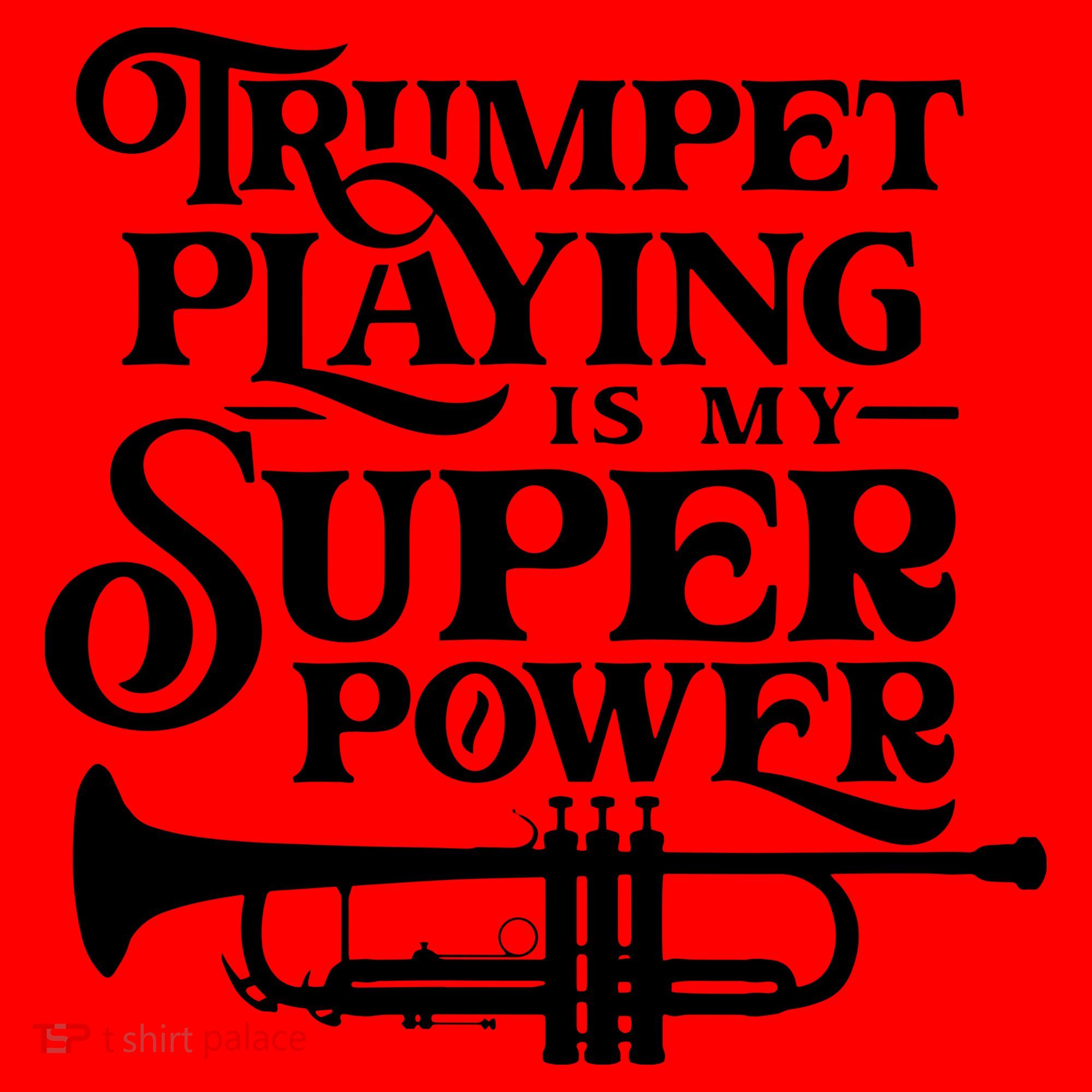 Playing The Trumpet Is My Superpower Trumpeter Player Santa Hat