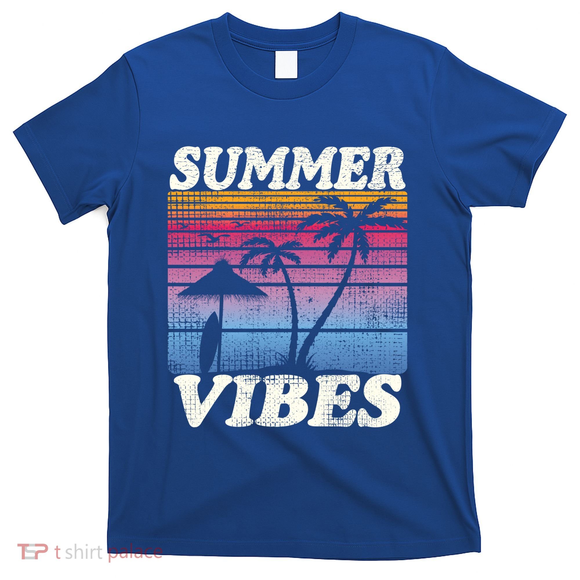 Palm Tree Tropical Beach Party Vintage Retro Summer Vibes Cute Gift T-Shirt