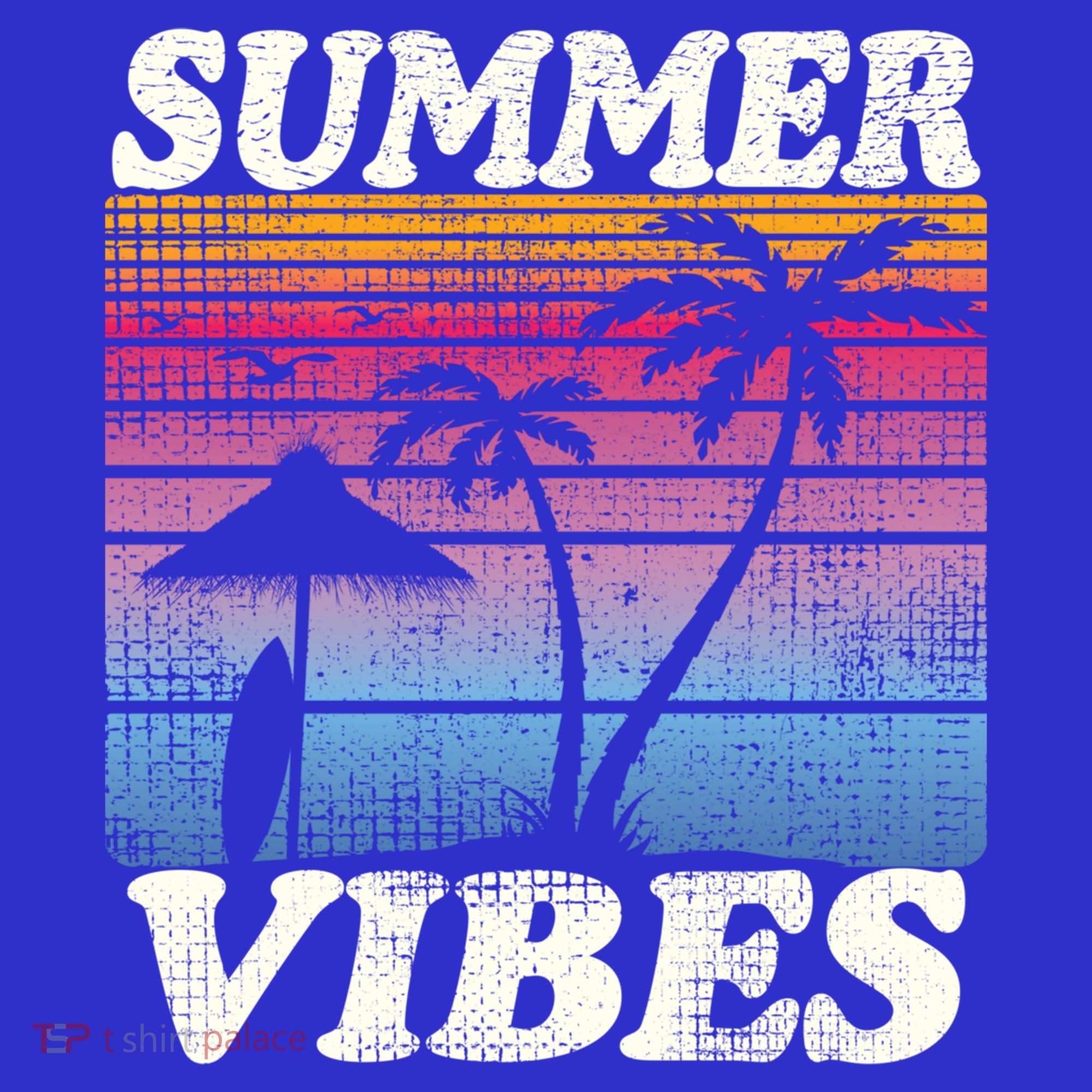 Palm Tree Tropical Beach Party Vintage Retro Summer Vibes Cute Gift T-Shirt