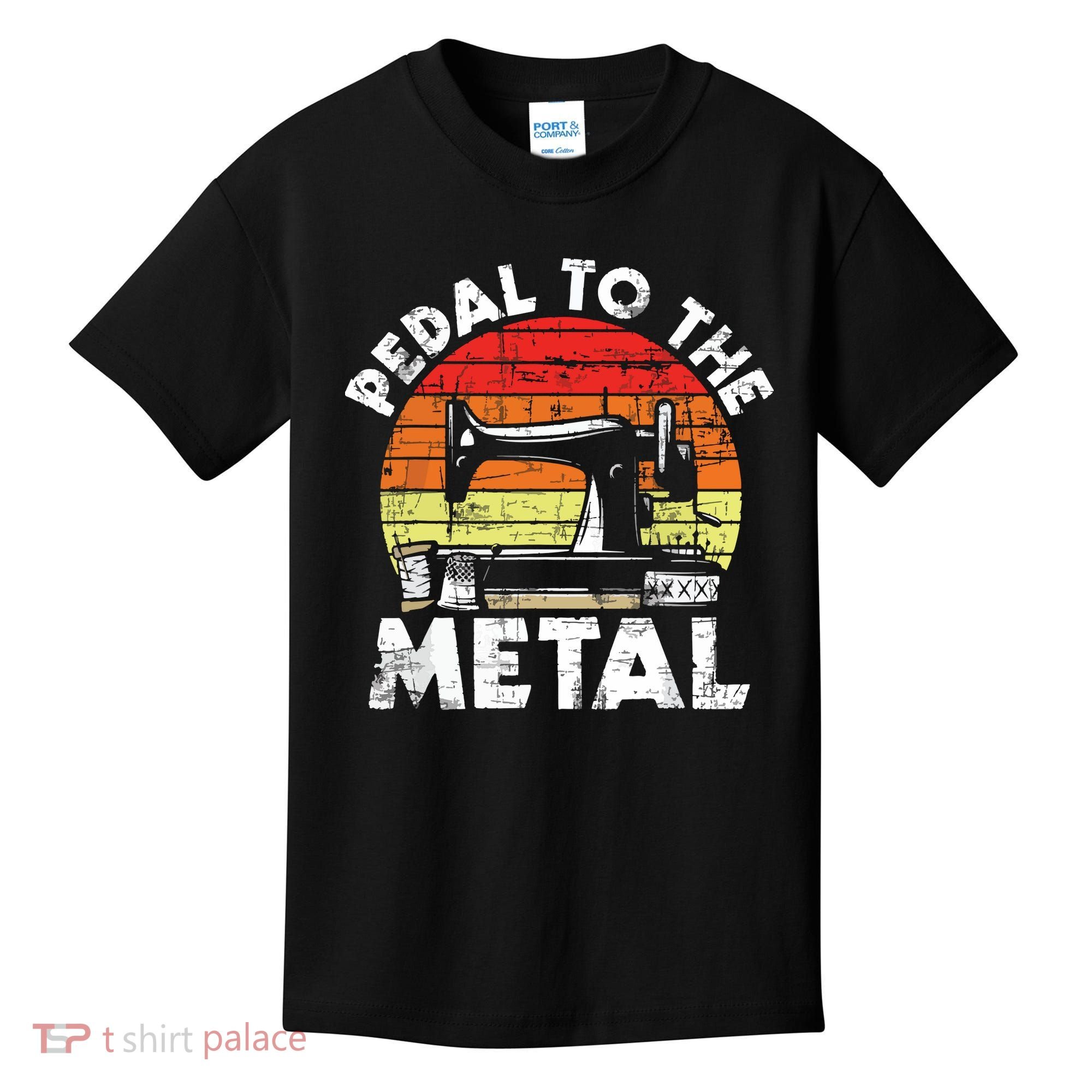 Pedal To The Metal Sewing Machine Quilter Quilting Kids T-Shirt