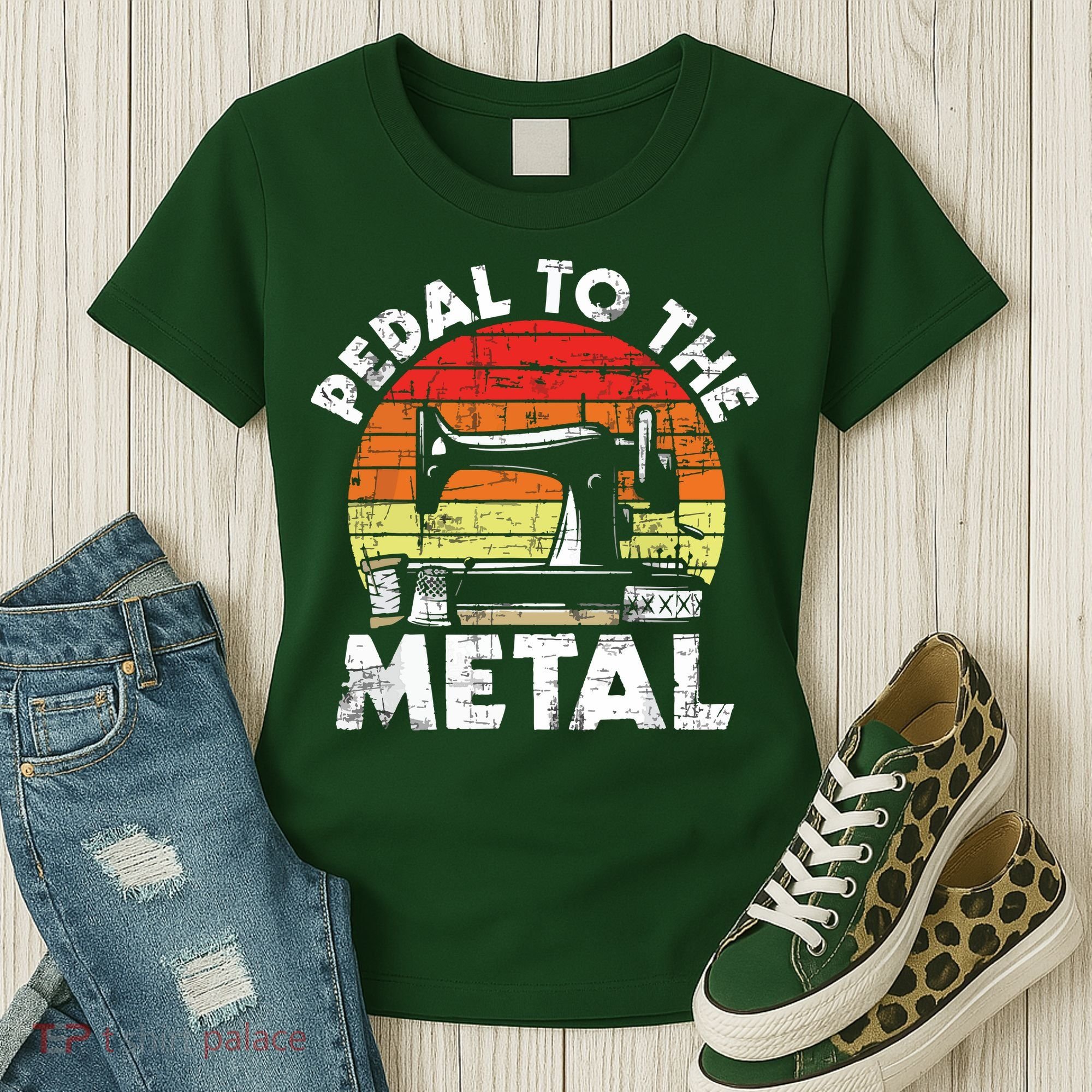 Pedal To The Metal Sewing Machine Quilter Quilting Women's T-Shirt