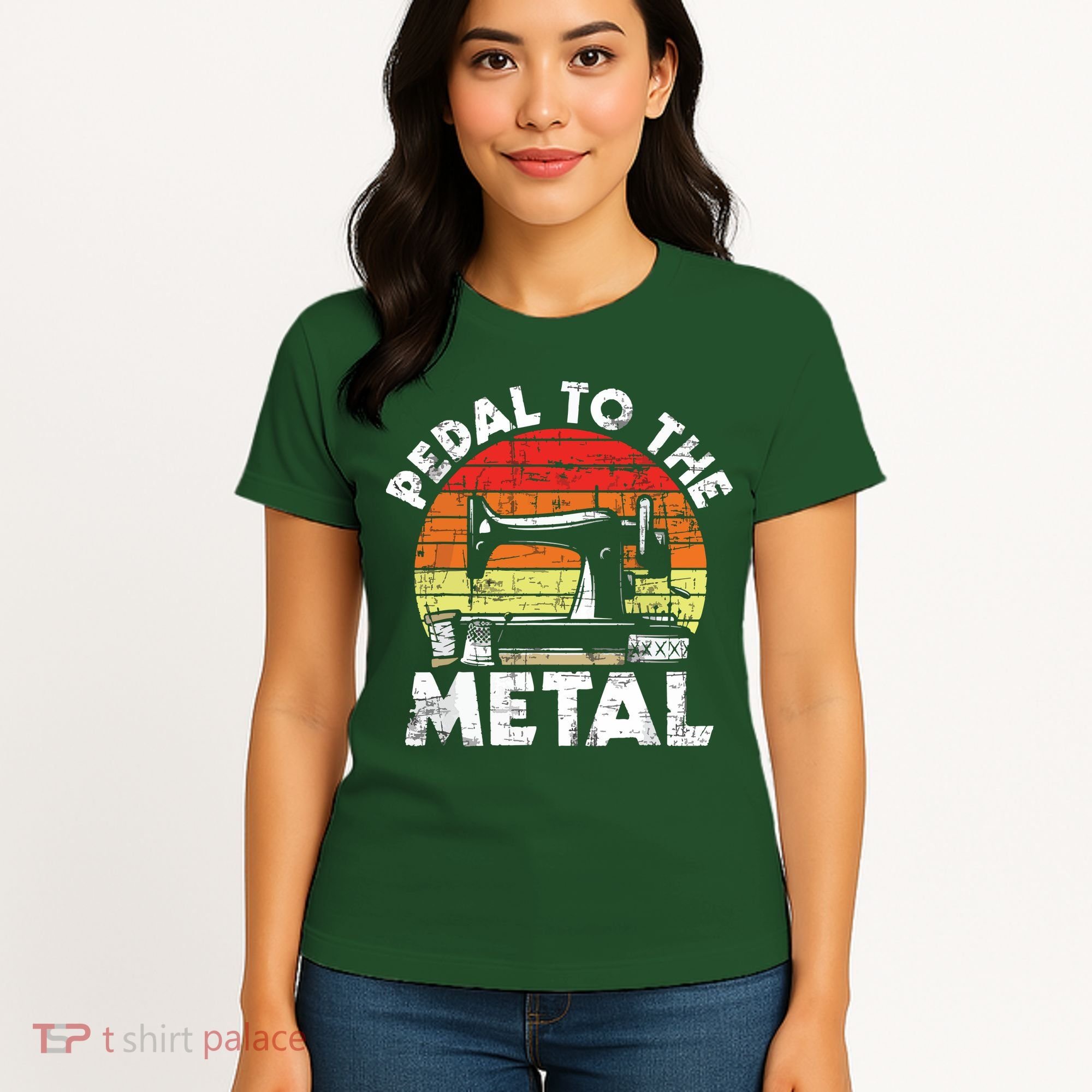 Pedal To The Metal Sewing Machine Quilter Quilting Women's T-Shirt