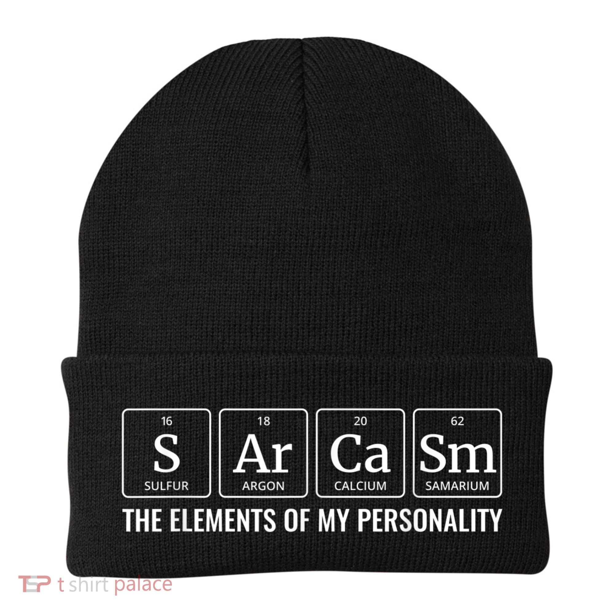 Periodic Table T Chemistry Sarcasm Elements Beanie