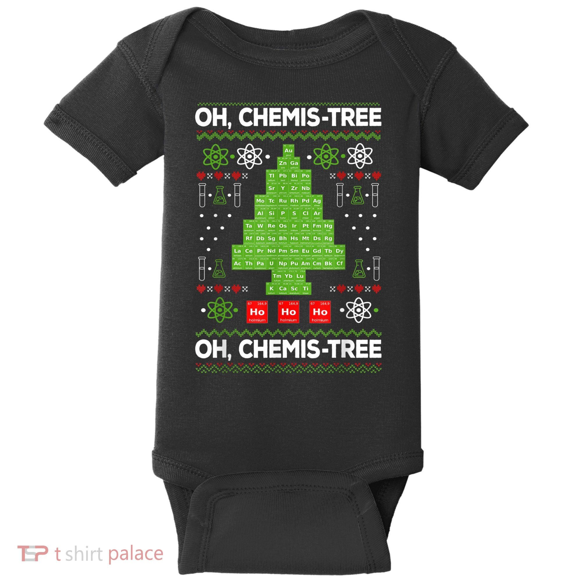 Periodic Table Tree Oh Chemistree Fun Chemistry Teacher Xmas Baby Bodysuit