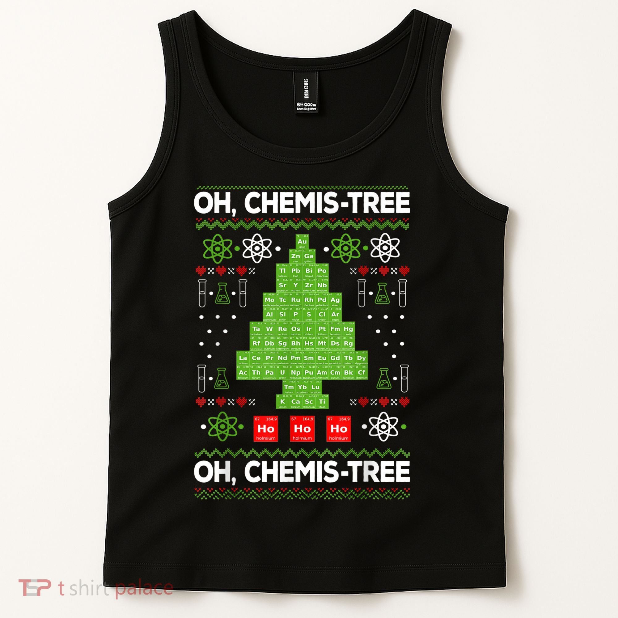 Periodic Table Tree Oh Chemistree Fun Chemistry Teacher Xmas Tank Top