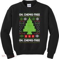 Periodic Table Tree Oh Chemistree Fun Chemistry Teacher Xmas Kids Sweatshirt thumb 0