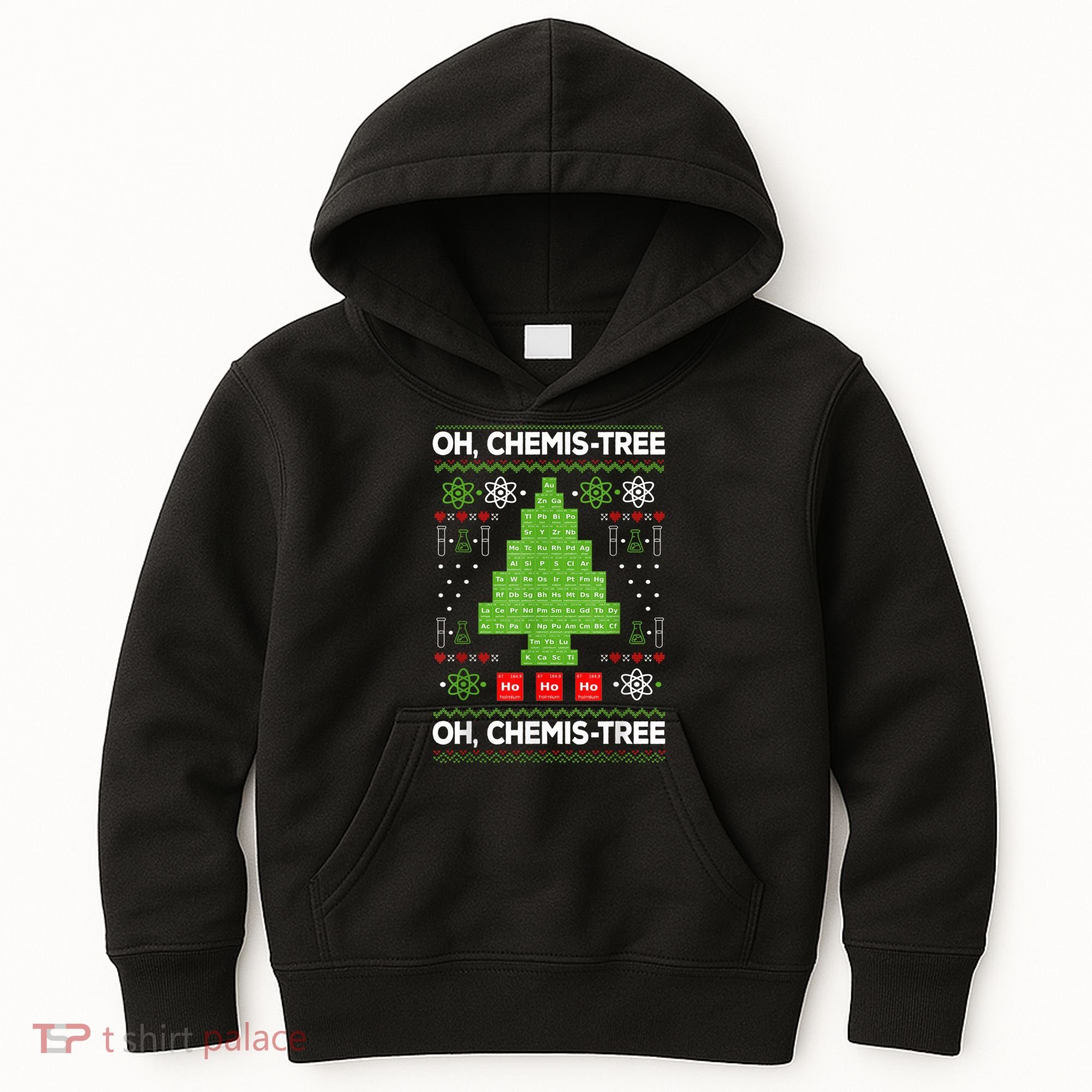 Periodic Table Tree Oh Chemistree Fun Chemistry Teacher Xmas Kids Hoodie