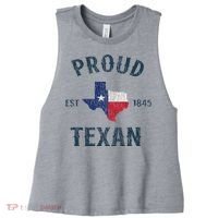 Proud Texan Texas Pride Women's Racerback Cropped Tank thumb 0