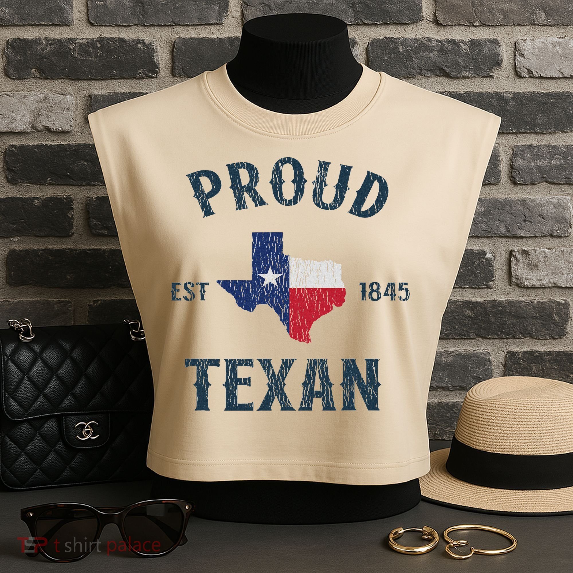 Proud Texan Texas Pride Garment-Dyed Women's Muscle Tee