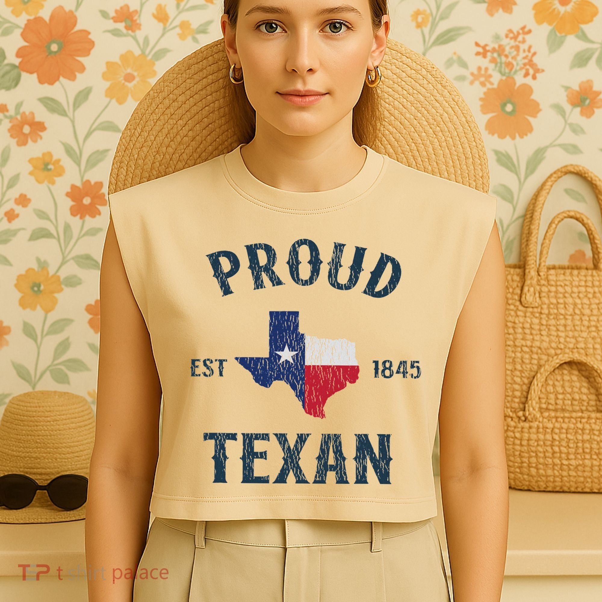 Proud Texan Texas Pride Garment-Dyed Women's Muscle Tee