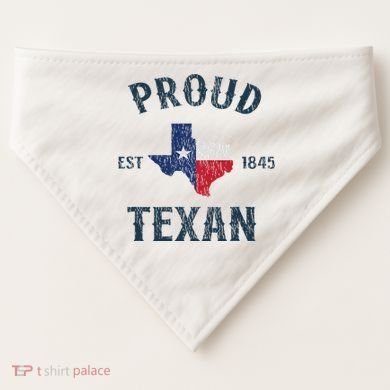 Proud Texan Texas Pride USA-Made Doggie Bandana