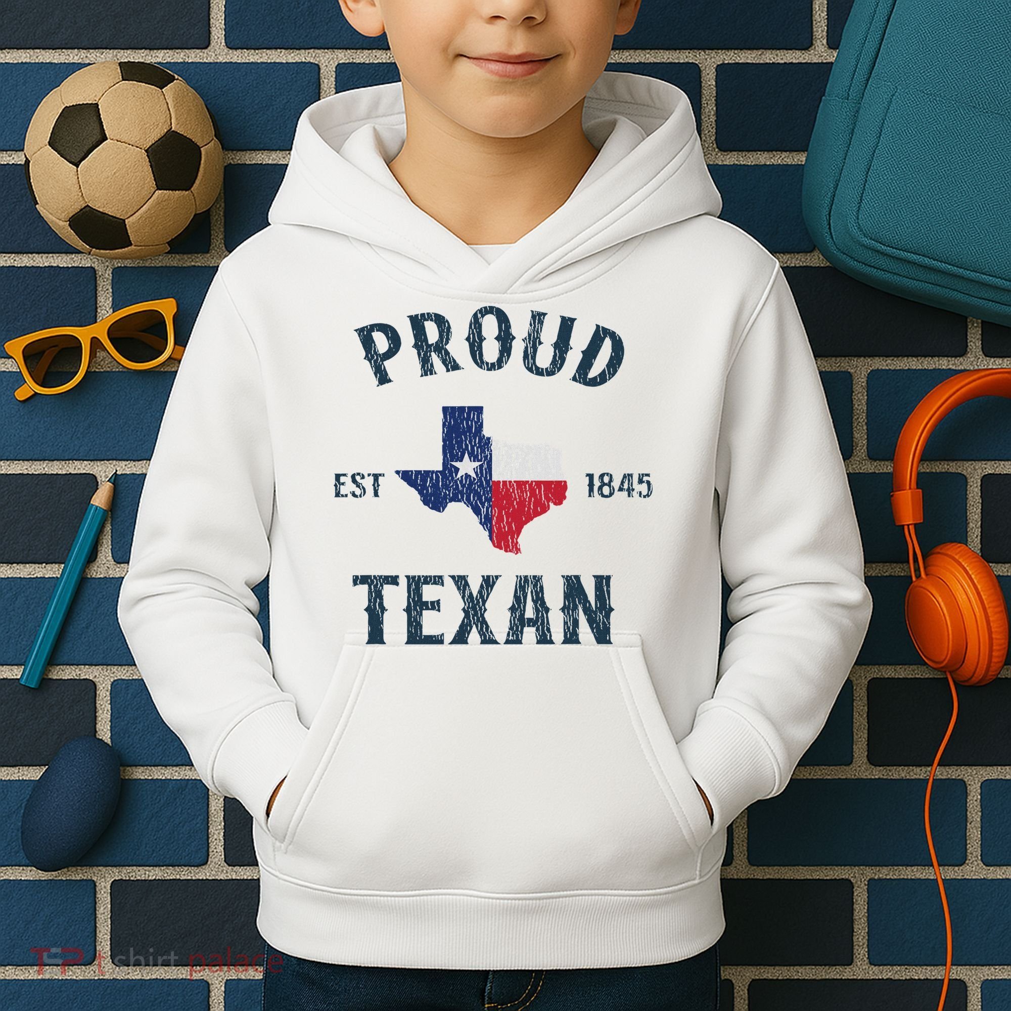 Proud Texan Texas Pride Kids Hoodie