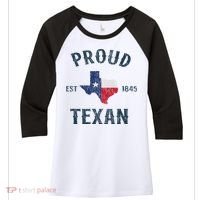 Proud Texan Texas Pride Women's Tri-Blend 3/4-Sleeve Raglan Shirt thumb 0