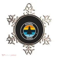 Powell Texas Tx Usa City Pride Retro Sunset Ornament thumb 0