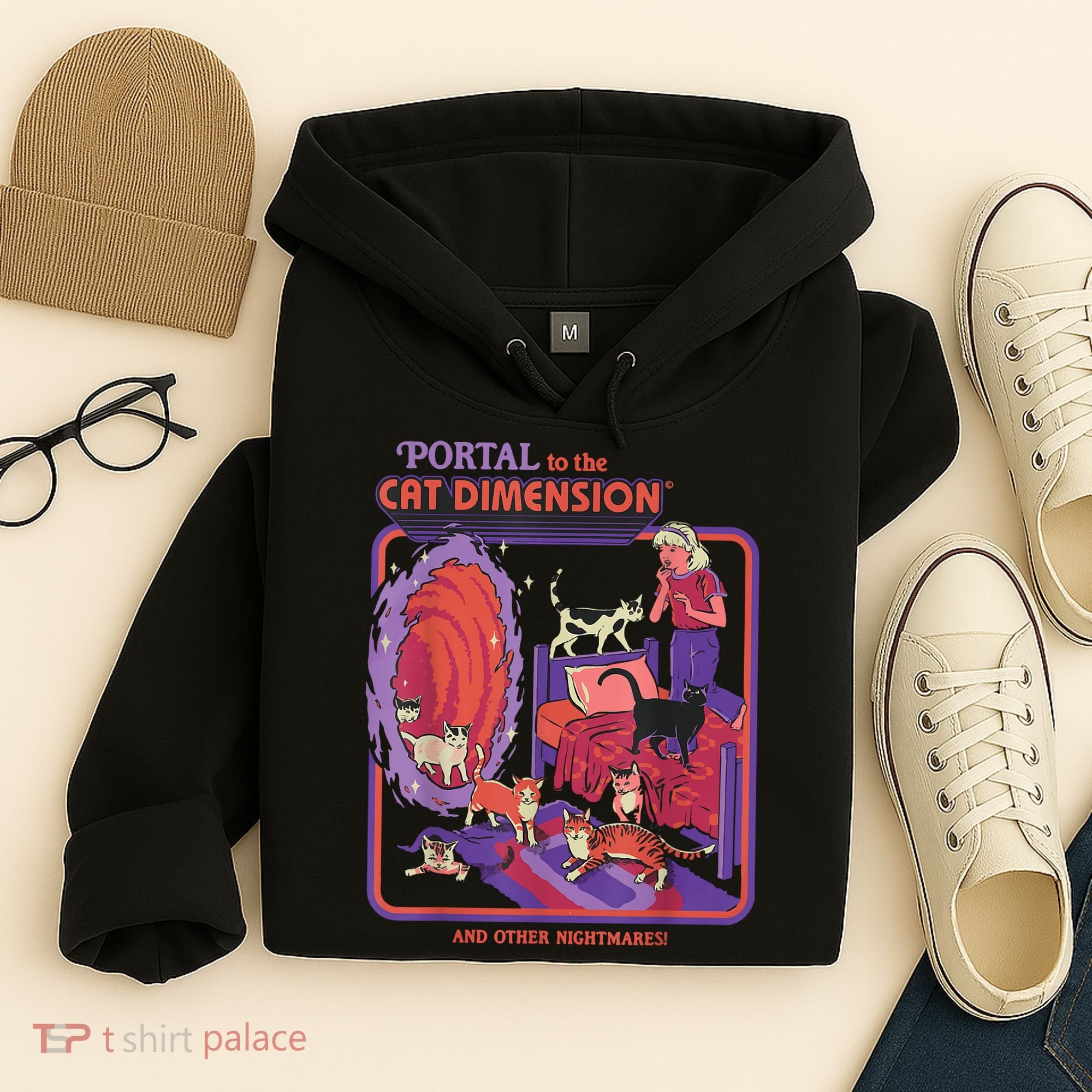 Portal To The Cat Dimension Halloween Hoodie