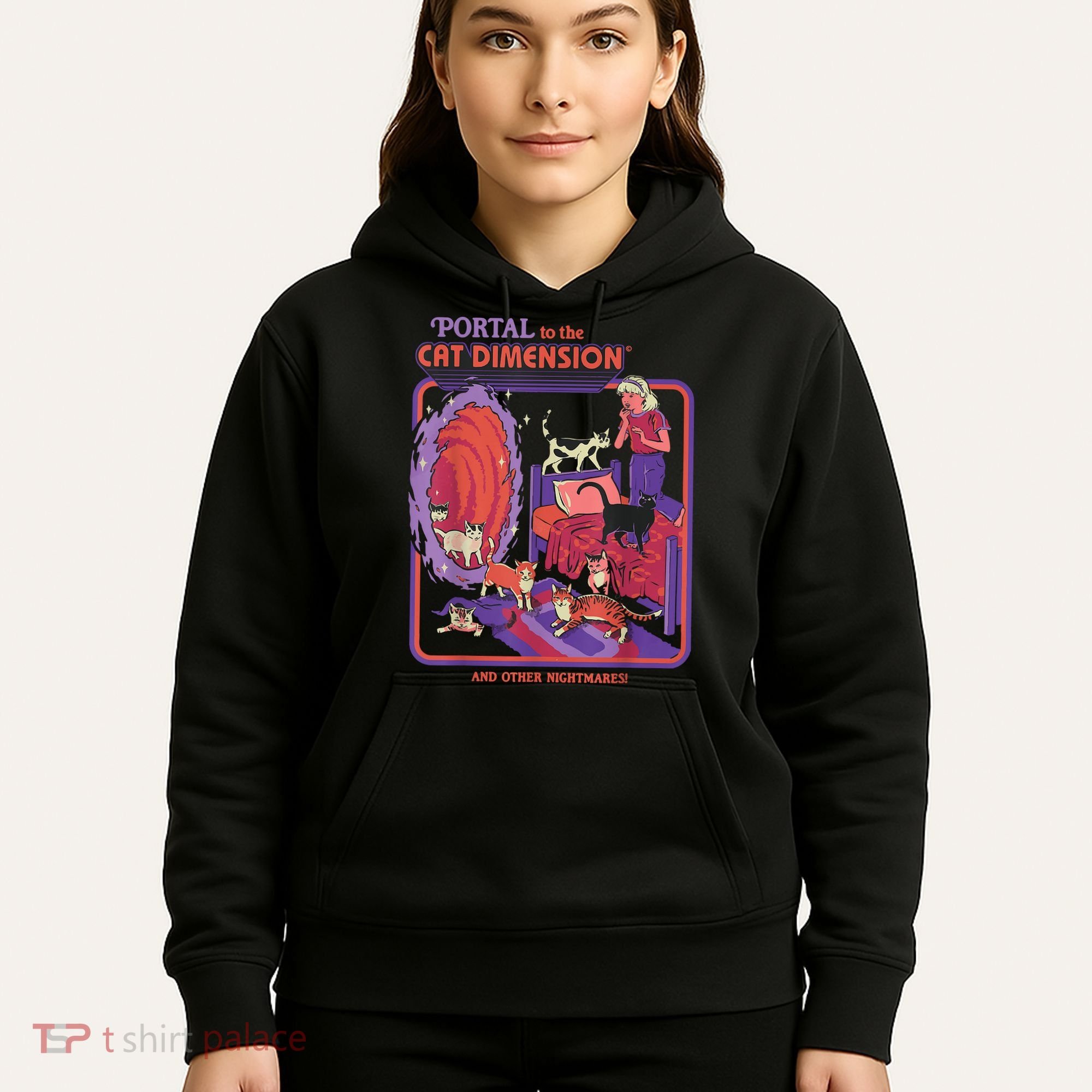 Portal To The Cat Dimension Halloween Hoodie